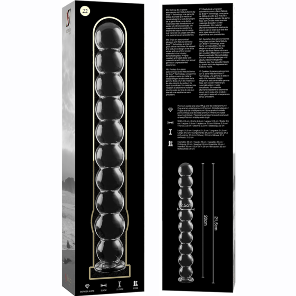 NEBULA SERIES BY IBIZA - MODELO 22 DILDO CRISTAL TRANSPARENTE 21.5 CM -O- 2.5 CM - Imagen 7