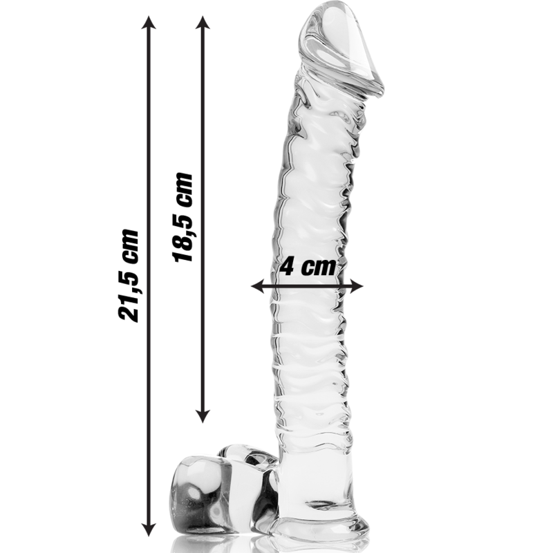 NEBULA SERIES BY IBIZA - MODELO 23 DILDO CRISTAL TRANSPARENTE 21.5 CM -O- 4 CM - Imagen 3