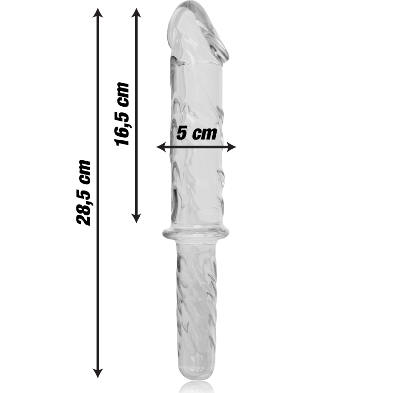 NEBULA SERIES BY IBIZA - MODELO 24 DILDO CRISTAL TRANSPARENTE 28.5 CM -O- 5 CM - Imagen 3