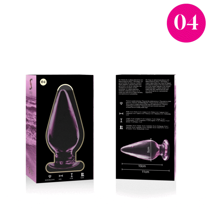 NEBULA SERIES BY IBIZA - MODELO 4 PLUG CRISTAL ROSA 11 CM -O- 5 CM - Imagen 4