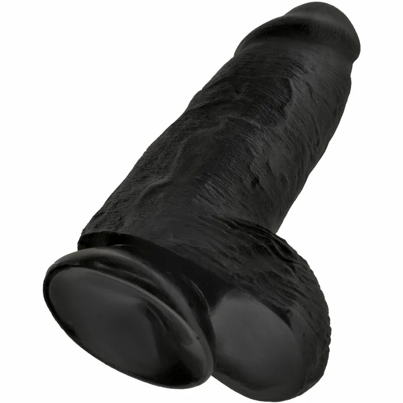 KING COCK - PENE REALÍSTICO CHUBBY 23 CM NEGRO - Imagen 4