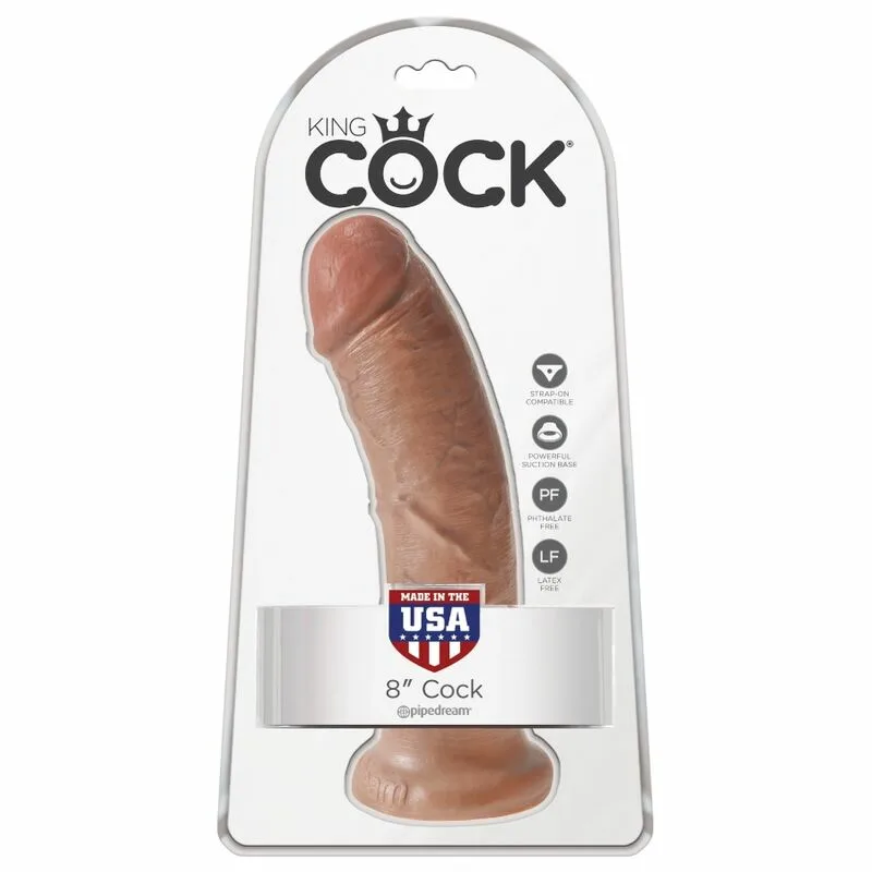 KING COCK - PENE REALÍSTICO 19.5 CM CARAMELO - Imagen 6