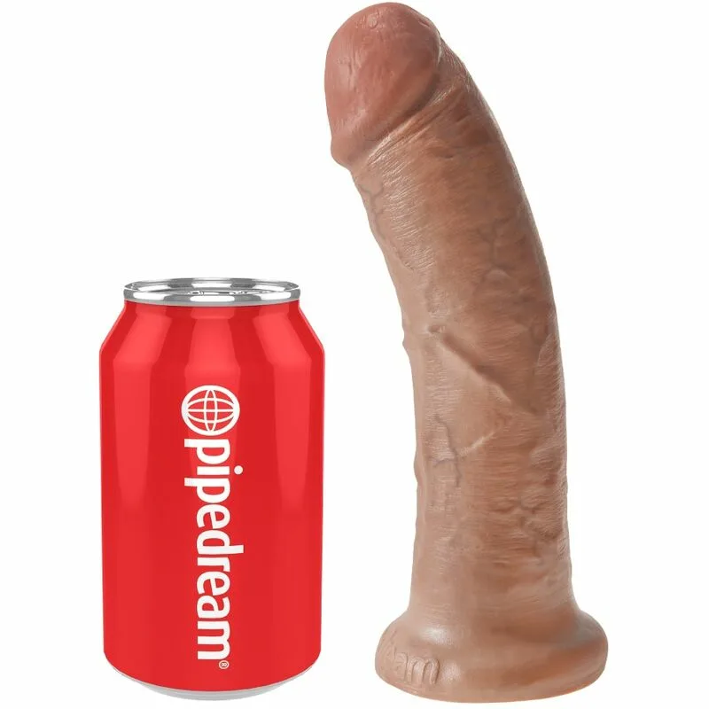 KING COCK - PENE REALÍSTICO 19.5 CM CARAMELO - Imagen 5