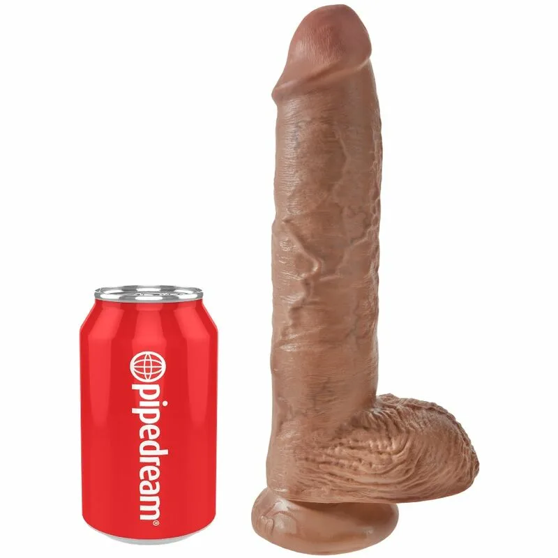 KING COCK - PENE REALÍSTICO CON TESTÍCULOS 19.8 CM CARAMELO - Imagen 5