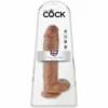 KING COCK - PENE REALÍSTICO CON TESTÍCULOS 22.6 CM CARAMELO - Imagen 6