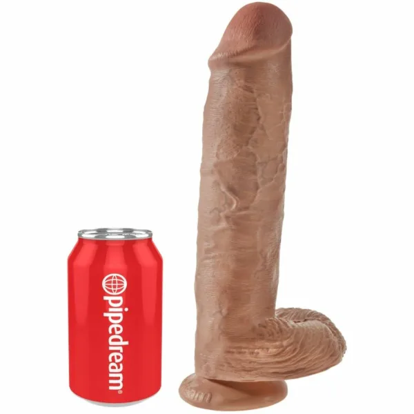 KING COCK - PENE REALÍSTICO CON TESTÍCULOS 22.6 CM CARAMELO - Imagen 5