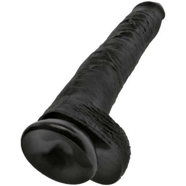 KING COCK - PENE REALÍSTICO CON TESTÍCULOS 30.5 CM NEGRO - Imagen 4