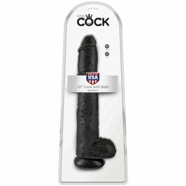 KING COCK - PENE REALÍSTICO CON TESTÍCULOS 30.5 CM NEGRO - Imagen 6