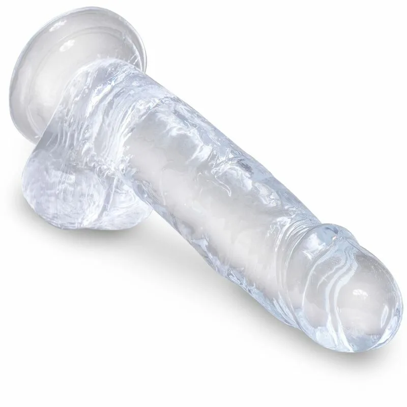 KING COCK - CLEAR PENE REALÍSTICO CON TESTÍCULOS 15.2 CM TRANSPARENTE - Imagen 3