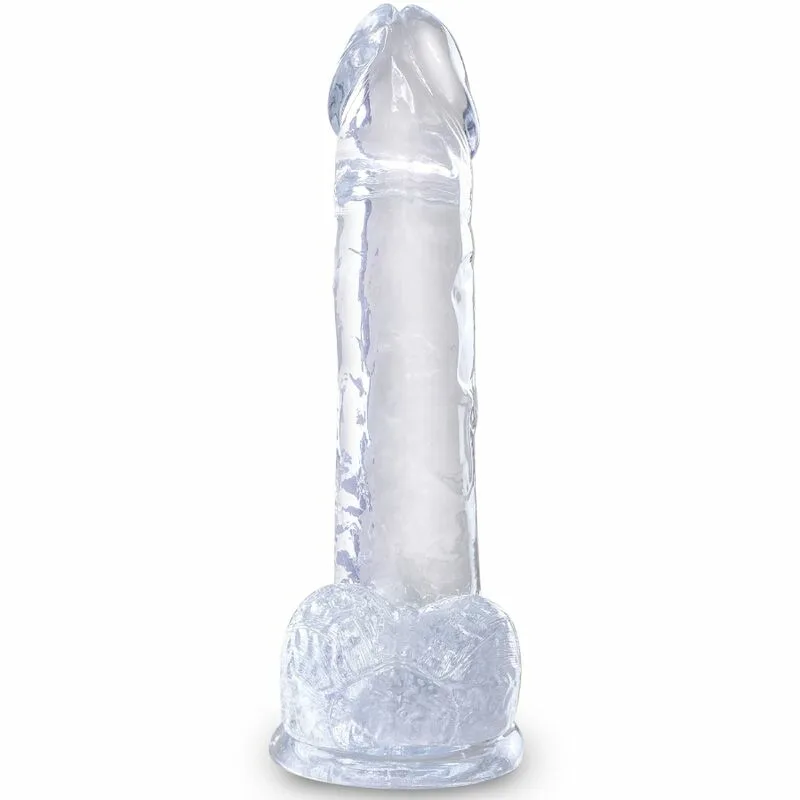 KING COCK - CLEAR PENE REALÍSTICO CON TESTÍCULOS 15.2 CM TRANSPARENTE - Imagen 2