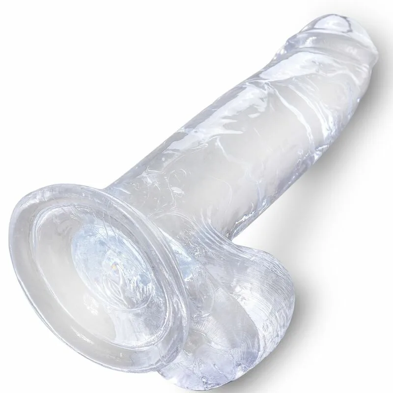 KING COCK - CLEAR PENE REALÍSTICO CON TESTÍCULOS 15.2 CM TRANSPARENTE - Imagen 4