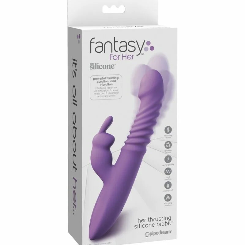 FANTASY FOR HER - ESTIMULADOR CLITORIS RABBIT CON FUNCION CALOR OSCILACION Y VIBRACION VIOLETA - Imagen 5