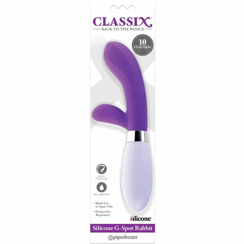 CLASSIX - VIBRADOR RABBIT PUNTO G SILICONA MORADO - Imagen 3