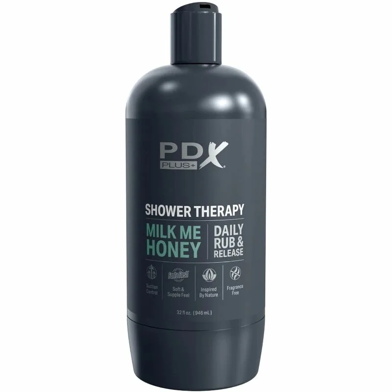 PDX PLUS - MASTURBADOR STROKER DISEÑO DISCRETO DE BOTE CHAMPU MILK ME HONEY - Imagen 4