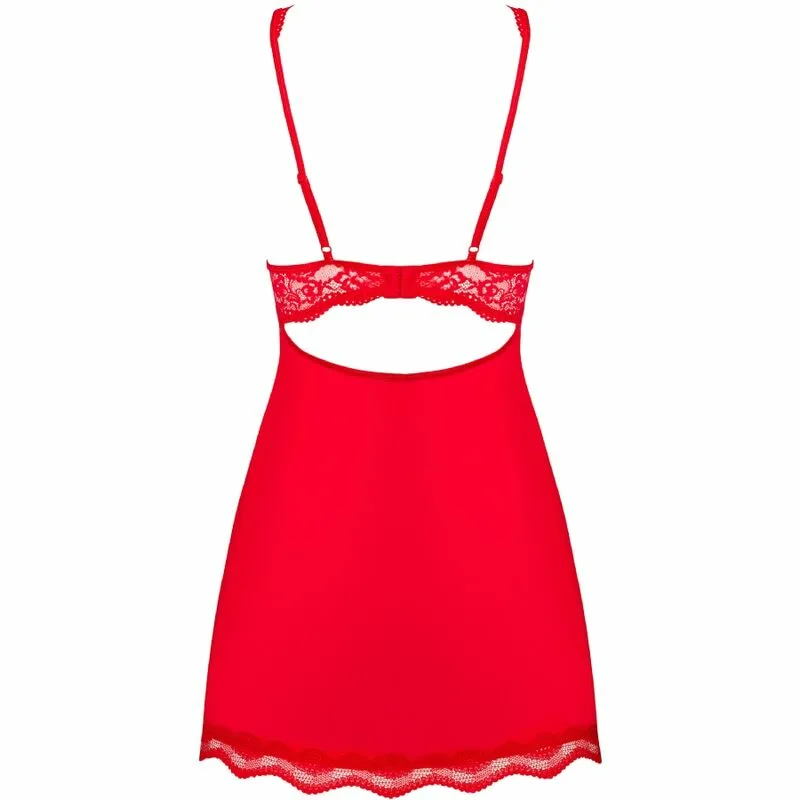 OBSESSIVE - BABYDOLL Y TANGA LUVAE ROJO S/M - Imagen 6