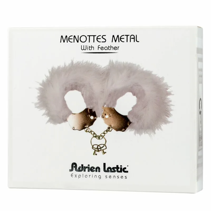 ADRIEN LASTIC - ESPOSAS METAL CON PLUMAS BLANCO - Imagen 3