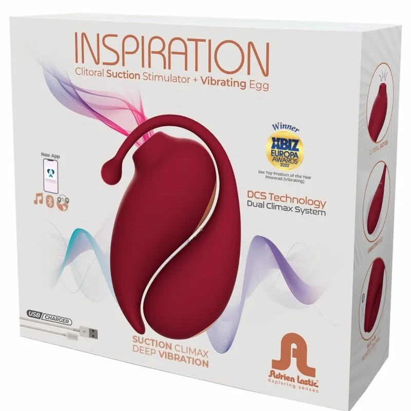 ADRIEN LASTIC - INSPIRATION ONDAS ESTIMULADORAS CLÍTORIS + HUEVO VIBRADOR ROJO - APP GRATUITA - Imagen 9