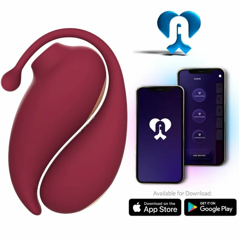 ADRIEN LASTIC - INSPIRATION ONDAS ESTIMULADORAS CLÍTORIS + HUEVO VIBRADOR ROJO - APP GRATUITA