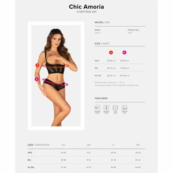 OBSESSIVE - CHIC AMORIA SET 2 PIEZAS XS/S - Imagen 7