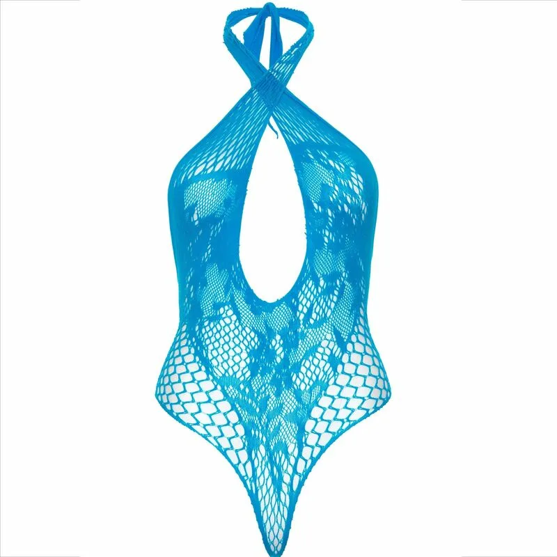 LEG AVENUE - TEDDY HALTER CON ENCAJE AZUL - Imagen 7