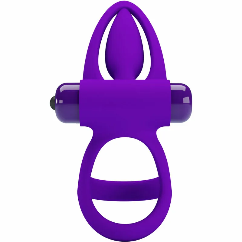 PRETTY LOVE - ANILLO VIBRADOR 10 VIBRACIONES SILICONA VIOLETA - Imagen 4