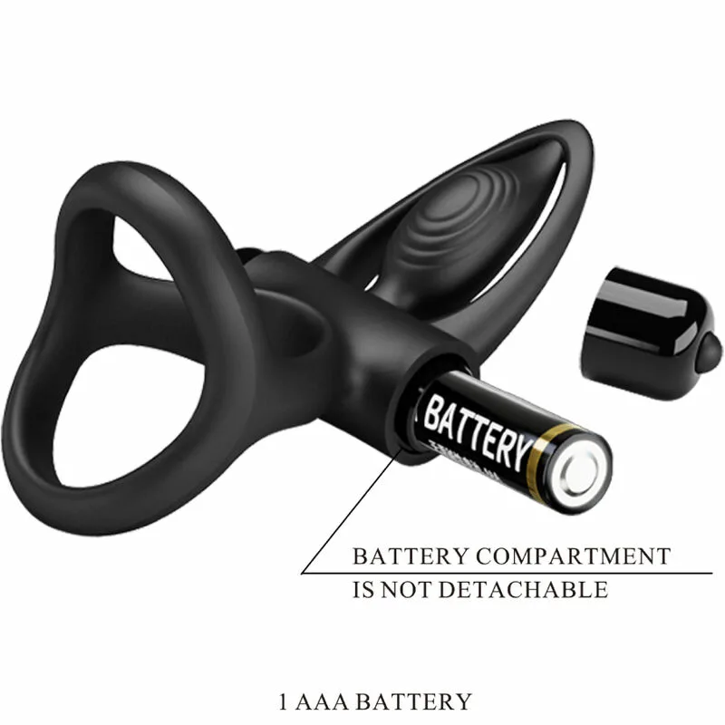 PRETTY LOVE - ANILLO VIBRADOR 10 VIBRACIONES SILICONA NEGRO - Imagen 8