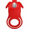 PRETTY LOVE - RUBEN ANILLO VIBRADOR 7 VIBRACIONES SILICONA ROJO - Imagen 4