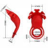 PRETTY LOVE - RUBEN ANILLO VIBRADOR 7 VIBRACIONES SILICONA ROJO - Imagen 6