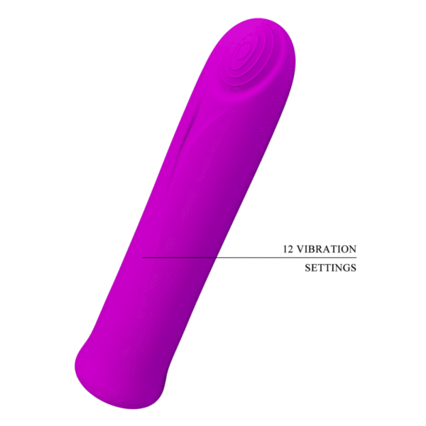 PRETTY LOVE - CURTIS MINI VIBRADOR SUPER POWER 12 VIBRACIONES SILICONA VIOLETA - Imagen 8