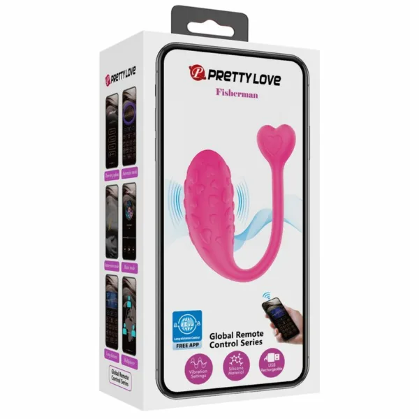 PRETTY LOVE - HUEVO VIBRADOR PESCADOR ROSA CONTROLADO POR APP - Imagen 8