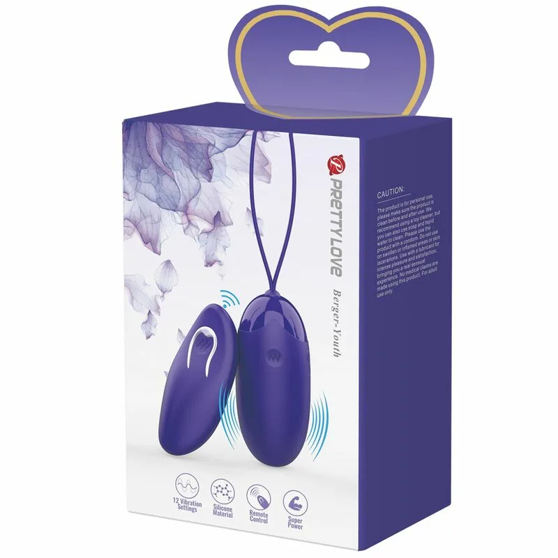 PRETTY LOVE - BERGER YOUTH HUEVO VIBRADOR CONTROL REMOTO VIOLETA - Imagen 9