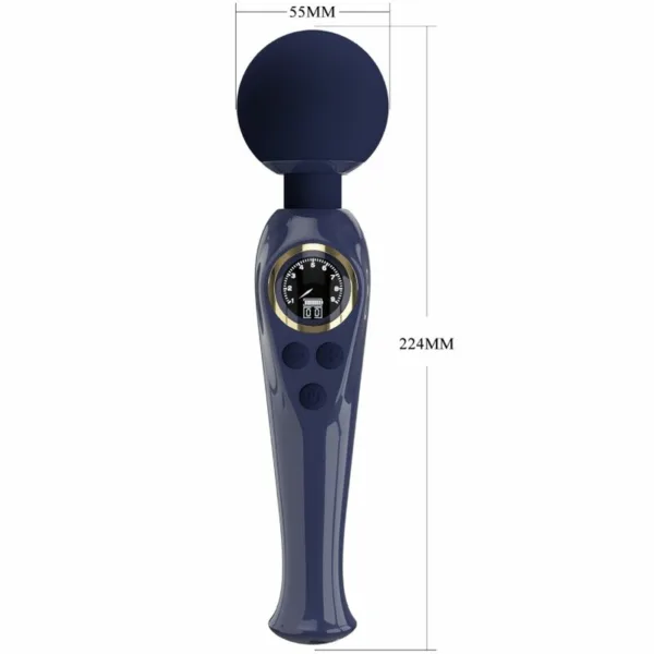 PRETTY LOVE - SKYLER VIBRADOR WAND AZUL - Imagen 5