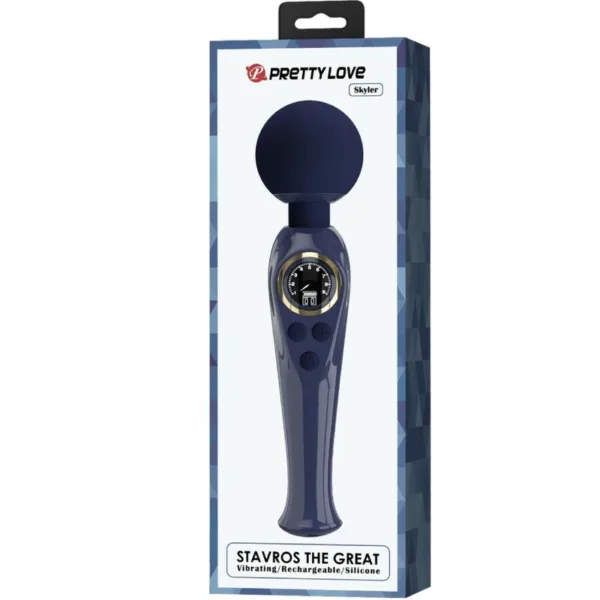 PRETTY LOVE - SKYLER VIBRADOR WAND AZUL - Imagen 8