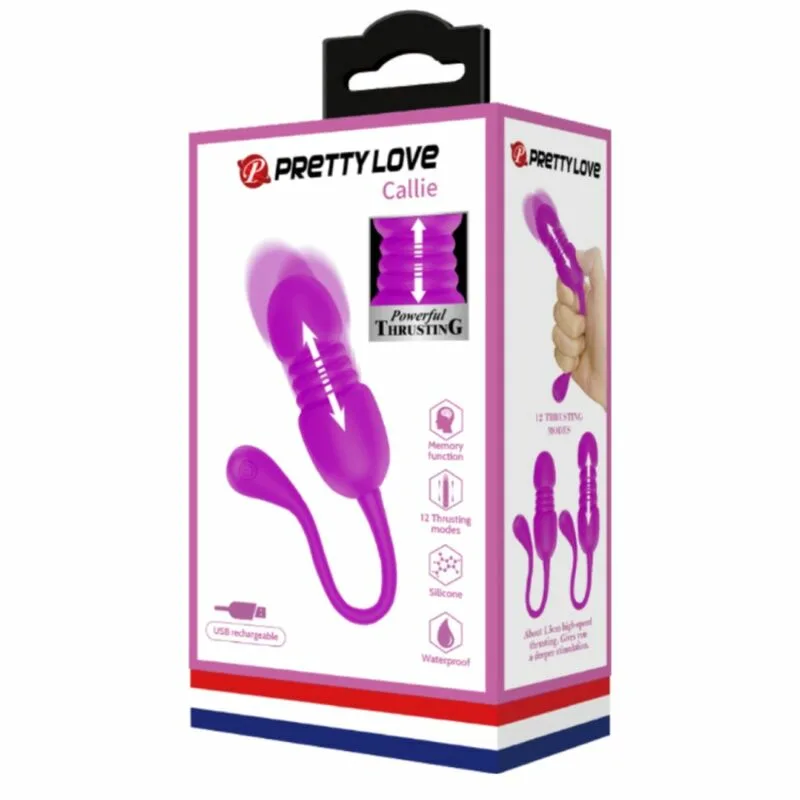 PRETTY LOVE - CALLIE HUEVO VIBRADOR RECARGABLE MORADO - Imagen 7