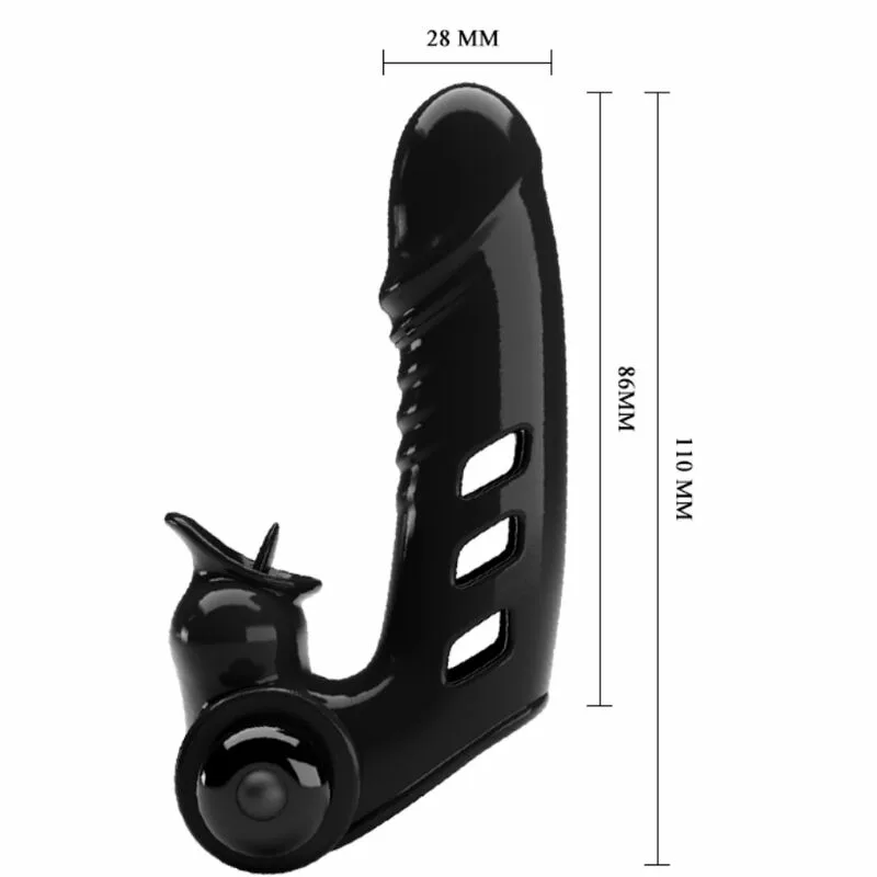 PRETTY LOVE - CORBIN FUNDA DEDO VIBRADOR NEGRO - Imagen 6