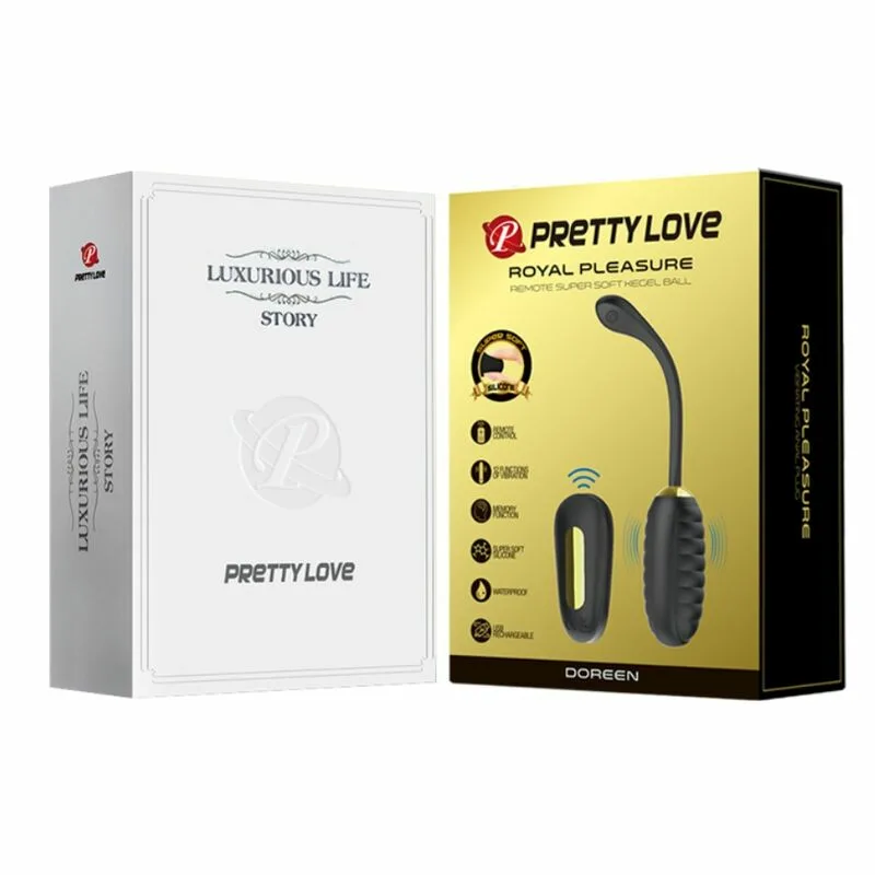 PRETTY LOVE - DOREEN HUEVO VIBRADOR DE LUJO RECARGABLE NEGRO CONTROL REMOTO - Imagen 12