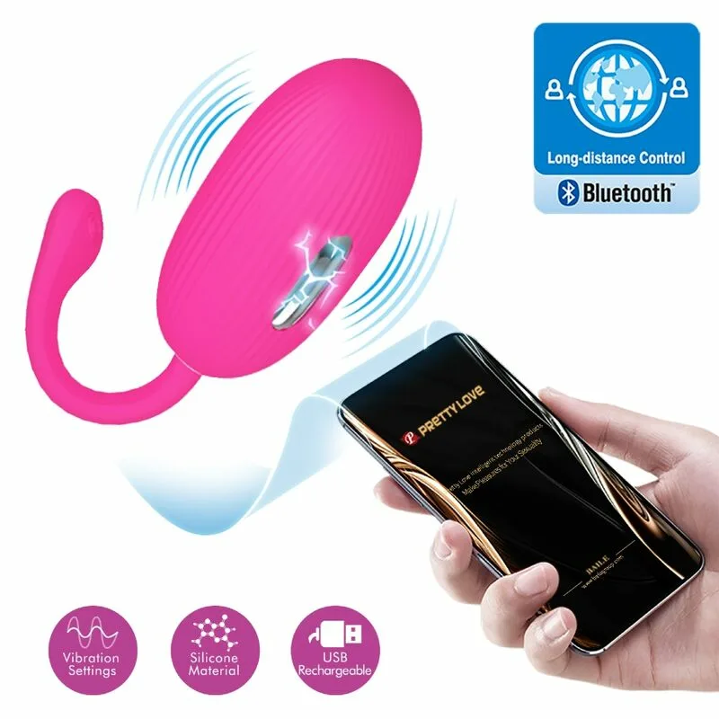 PRETTY LOVE - DOREEN HUEVO VIBRADOR RECARGABLE MAGENTA CONTROL REMOTO - Imagen 6