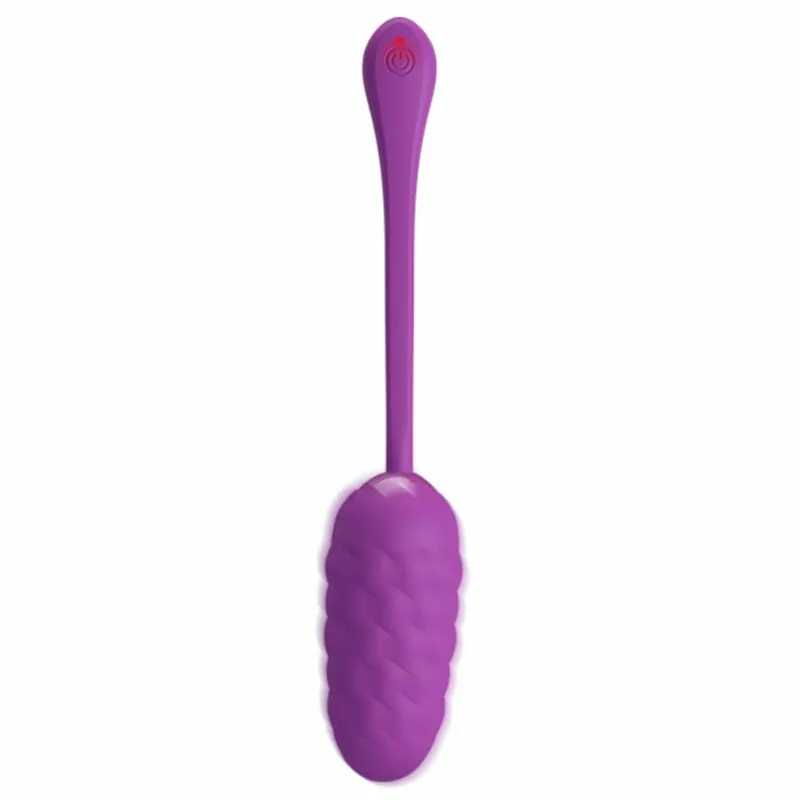 PRETTY LOVE - HUEVO VIBRADOR CON TEXTURA MARINA RECARGABLE MORADO - Imagen 4