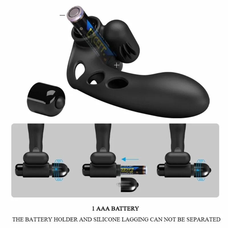 PRETTY LOVE - ORLANDO FUNDA DE DEDO VIBRADOR NEGRO - Imagen 8