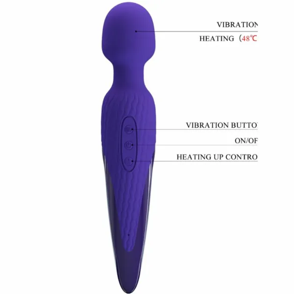 PRETTY LOVE - ANTONY YOUTH VIBRADOR WAND EFECTO CALOR VIOLETA - Imagen 6