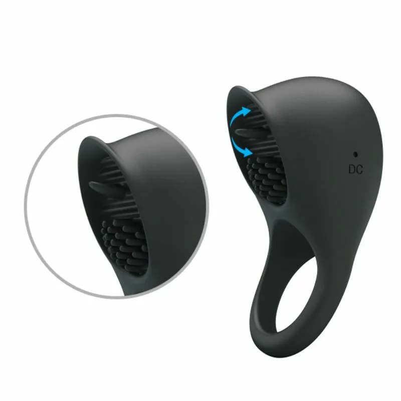 PRETTY LOVE - ANILLO VIBRADOR PARA PENE CON LENGUA NEGRO - Imagen 5