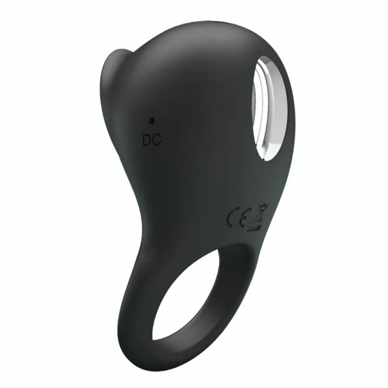 PRETTY LOVE - ANILLO VIBRADOR PARA PENE CON LENGUA NEGRO - Imagen 2