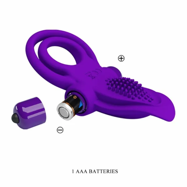 PRETTY LOVE - ANILLO VIBRADOR PARA PENE MORADO - Imagen 8