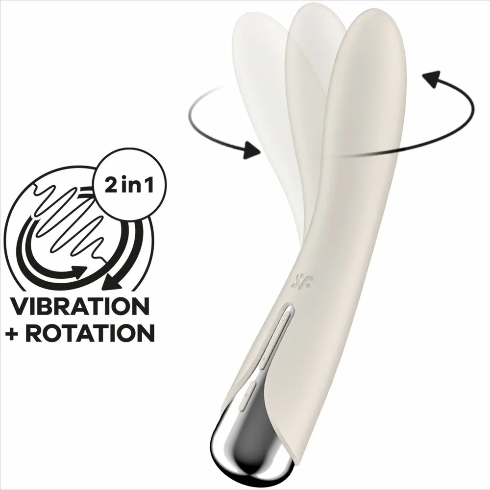 SATISFYER - SPINNING VIBE 1 VIBRADOR ROTADOR G-SPOT BEIGE - Imagen 6