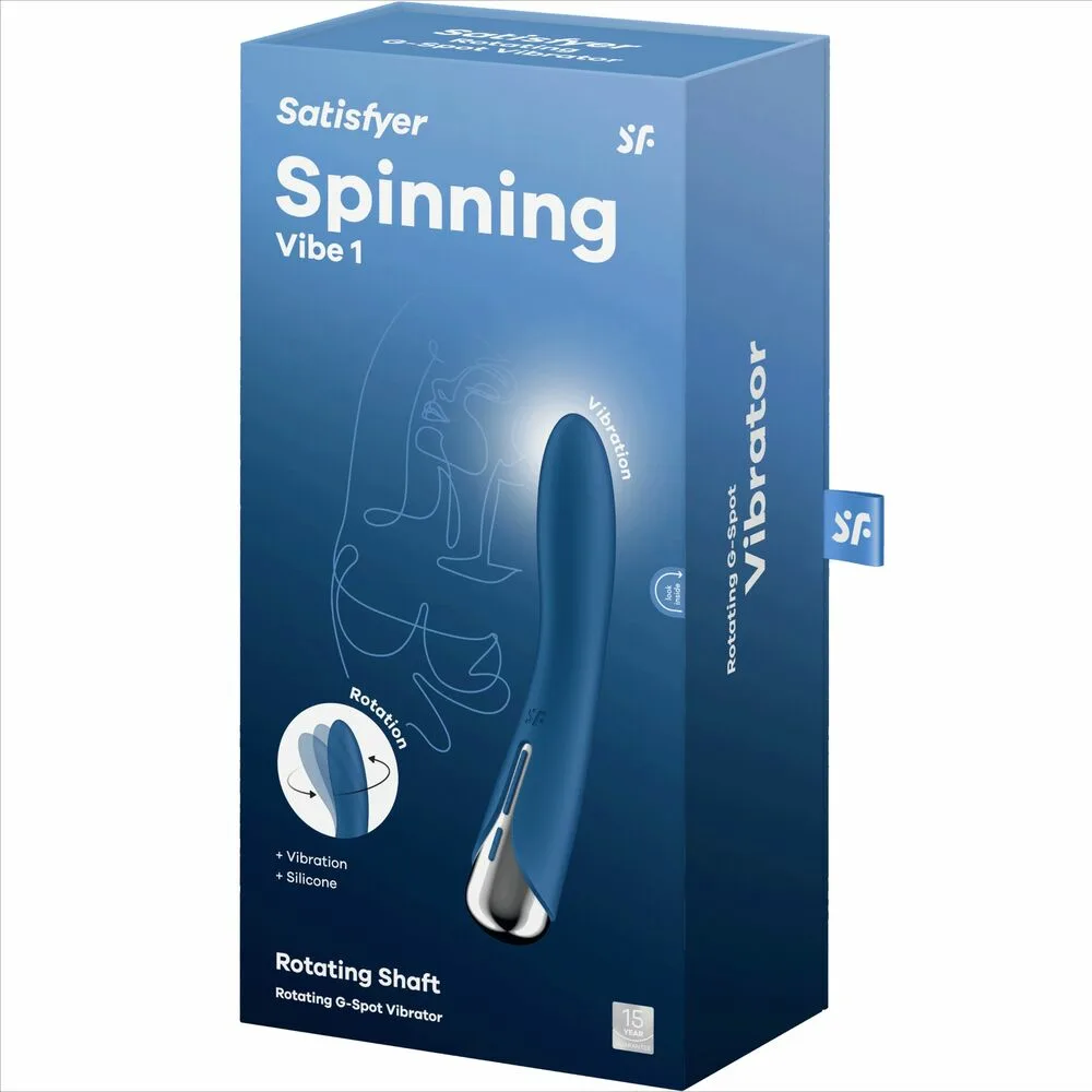 SATISFYER - SPINNING VIBE 1 VIBRADOR ROTADOR G-SPOT AZUL - Imagen 7