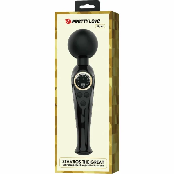 PRETTY LOVE - SKYLER VIBRADOR WAND NEGRO - Imagen 8