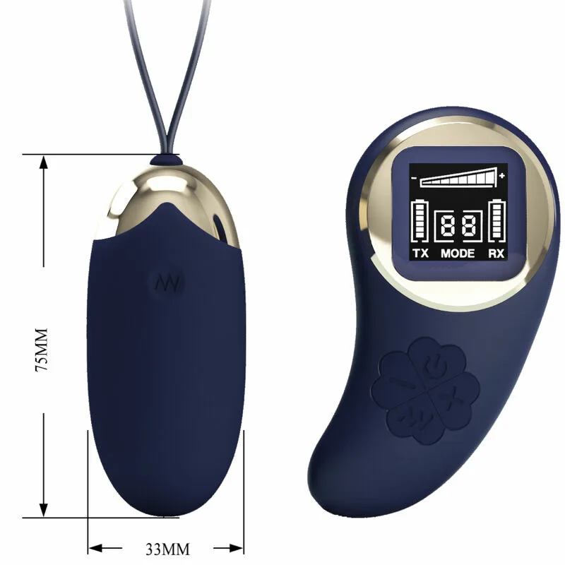 PRETTY LOVE - MINA HUEVO VIBRADOR CONTROL REMOTO AZUL - Imagen 3