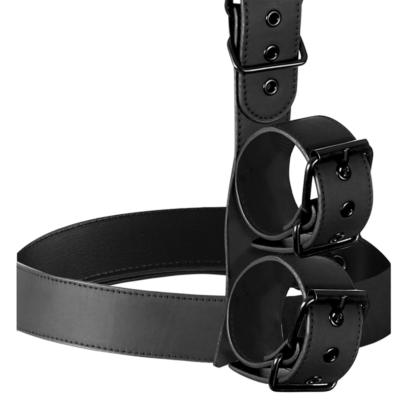 FETISH SUBMISSIVE BONDAGE - CONJUNTO DE SUJECIÓN PARA EL CUERPO DE CUELLO Y MUÑEQUERAS - Imagen 6