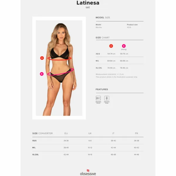 OBSESSIVE - LATINESA SET DOS PIEZAS XL/XXL - Imagen 7