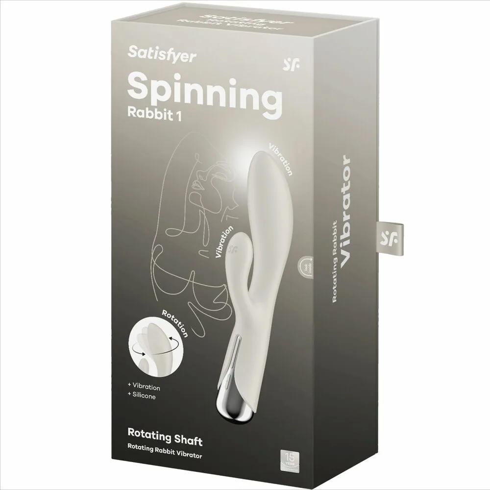 SATISFYER - SPINNING RABBIT 1 ESTIMULACION CLITORIS Y PUNTO G BEIGE - Imagen 7